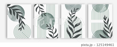 mid century art posters set 125149461