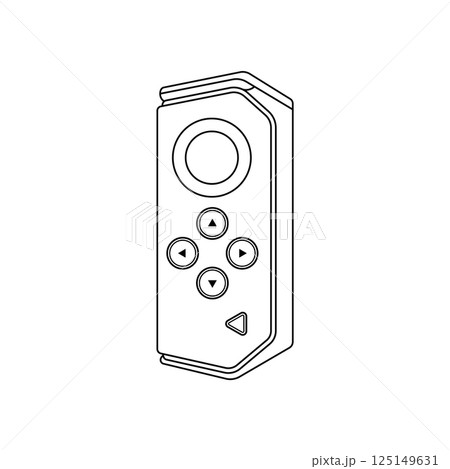 Smartphone Gamepad Outline Icon Illustration on White Background Smartphone Gamepad Outline Icon Illustration on White Background 125149631