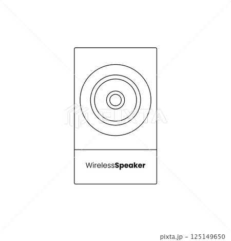 Speaker Outline Icon Illustration on White Background Speaker Outline Icon Illustration on White Background 125149650