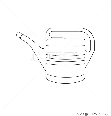 Watering Can Outline Icon Illustration on White Background 125149677