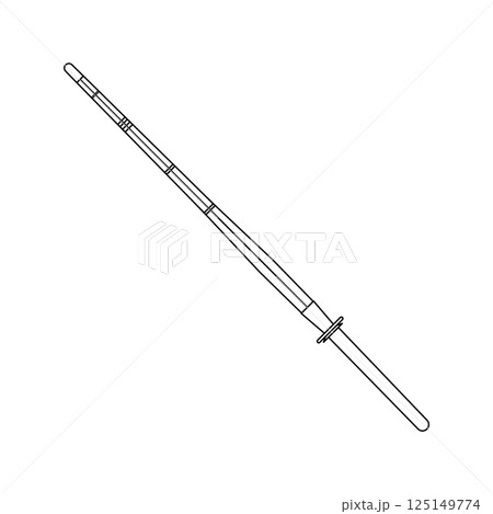 Kendo Shinai Outline Icon Illustration on White Background Kendo Shinai Outline Icon Illustration on White Background 125149774