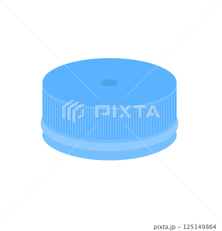 Bottle Cap Flat Illustration. Clean Icon Design Element on Isolated White Background Bottle Cap Flat Illustration. Clean Icon Design Element on Isolated White Background 125149864