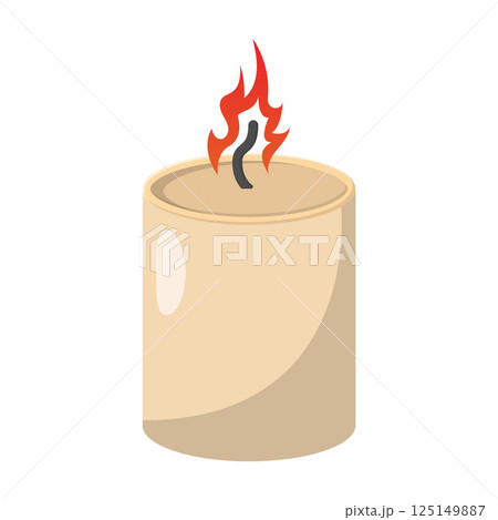 Candle Flat Illustration. Clean Icon Design Element on Isolated White Background 125149887