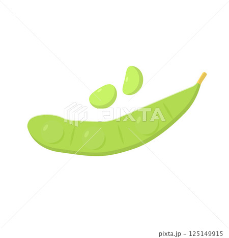 Edamame Flat Illustration. Clean Icon Design Element on Isolated White Background 125149915