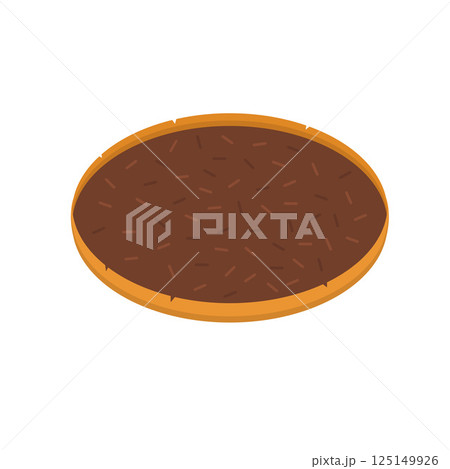 Martabak Pancake Chocolate Cartoon Flat Illustration. Clean Icon Design Element on Isolated White Background 125149926