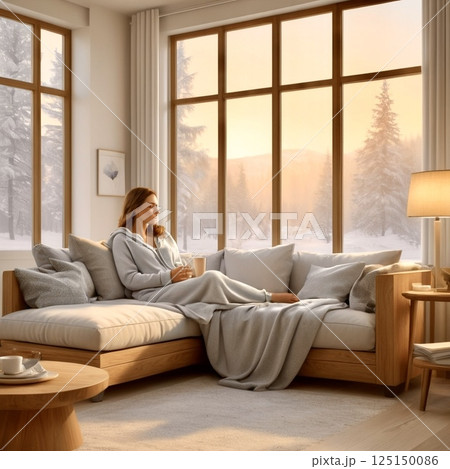 断熱性能が高い家での冬の暮らし暮らし 125150086