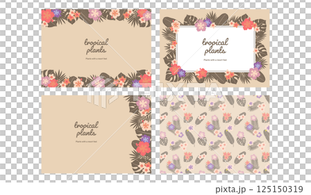 Tropical Plants B Background Set A4 Landscape Tropical Plants B Background Set A4 Landscape 125150319