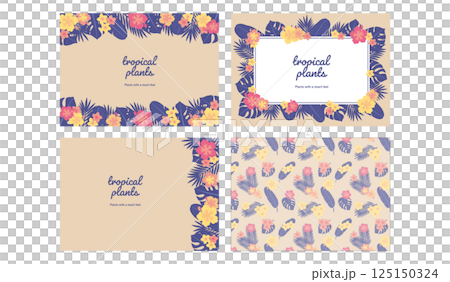 Tropical Plants C Background Set A4 Landscape Tropical Plants C Background Set A4 Landscape 125150324