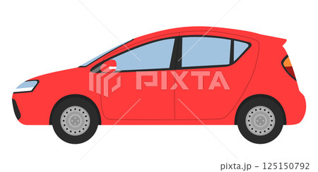 赤い車のイラスト 125150792