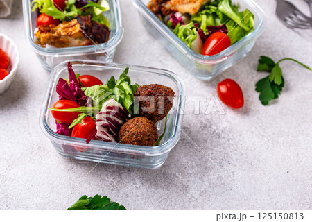 Meal prep concept. Healthy food in container. 125150813
