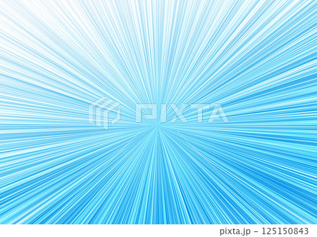 青い放射状の線 光の筋(背景素材) 明るい 青い放射状の線 光の筋(背景素材) 明るい 125150843