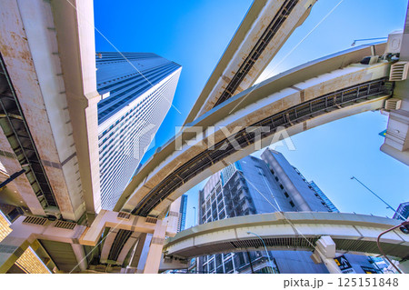 日本の東京都市景観 池袋のサンシャイン60や池袋ジャンクションなどを望む 日本の東京都市景観 池袋のサンシャイン60や池袋ジャンクションなどを望む 125151848