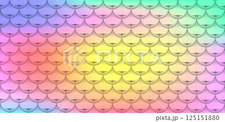 Vector snake pattern. Colored dragon scale. Fish texture. Colorful skin background of reptile mermaid lizard. Oriental monster skin print 125151880