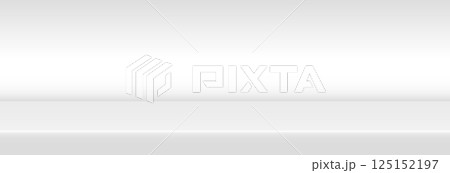 White Grey background. Minimal 3d shelf. Room in the 3d. For backdrop,wallpaper,background. Space for text. Vector illustration. White Grey background. Minimal 3d shelf. Room in the 3d. For backdrop,wallpaper,background. Space for text. Vector illustration. 125152197