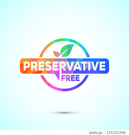 Preservatives free icon design illustration. No preservatives sign symbol in low poly style Preservatives free icon design illustration. No preservatives sign symbol in low poly style 125152246