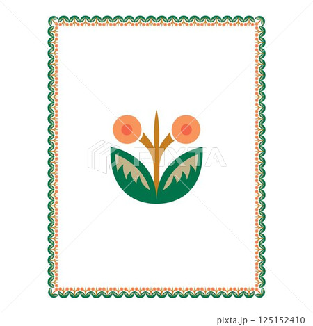 Vintage floral classic calligraphic retro vignette scroll frames ornamental design elements black and color set isolated vector 125152410