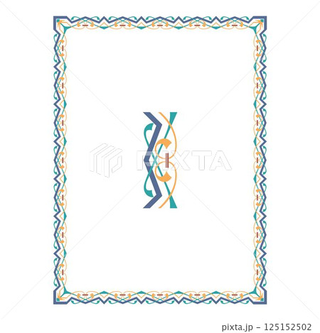 Vintage floral classic calligraphic retro vignette scroll frames ornamental design elements black and color set isolated vector 125152502