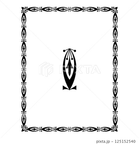 Vintage floral classic calligraphic retro vignette scroll frames ornamental design elements black and color set isolated vector 125152540