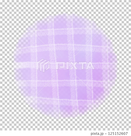 Cute checkered purple round watercolor style illustration material Cute checkered purple round watercolor style illustration material 125152607