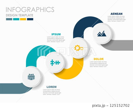 Infographic design template with place for your data. Vector illustration. 125152702