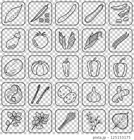 夏季蔬菜圖標集 125153175