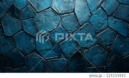 Textured Metallic Abstract Background in Peaceful Blue Tones for Creative Projects 125153935