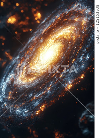 Breathtaking View of a Luminous Galaxy Core Surrounded by Celestial Wonders Breathtaking View of a Luminous Galaxy Core Surrounded by Celestial Wonders 125153938