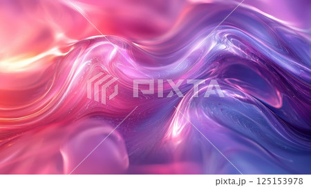 Smooth Iridescent Waves of Tranquility in Abstract Colorful Surface 125153978