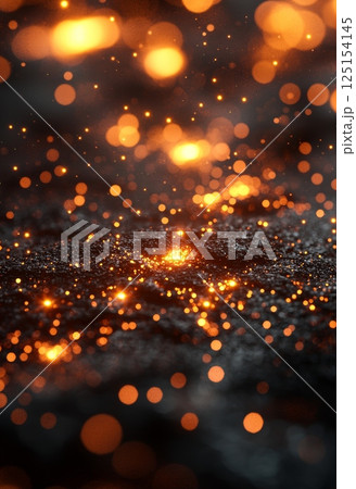 Glowing Stars and Peaceful Space Scenery with Sparkling Light Effects 125154145