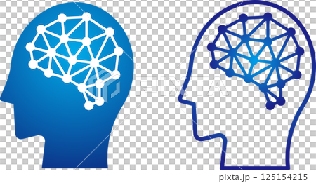 Brain/head icon representing AI/artificial intelligence 2 125154215