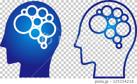 Brain/head icon representing AI/artificial intelligence 6 125154218