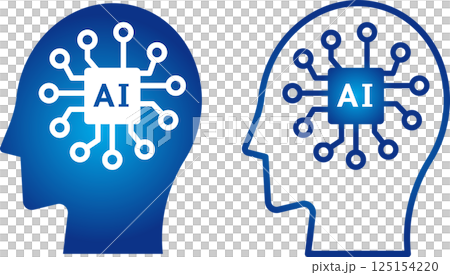 Brain/head icon representing AI/artificial intelligence 4 125154220
