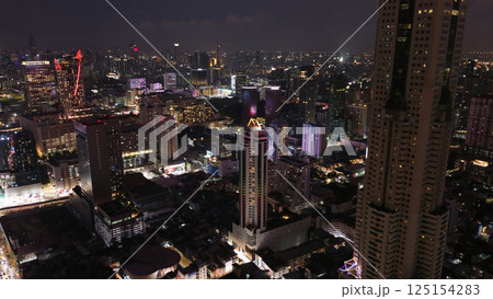 Skyscrapers in Bangkok city at night 125154283