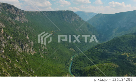 Tara River canyon and mountains Tara River canyon and mountains 125154299
