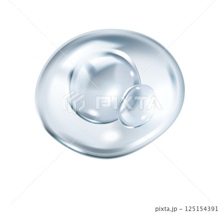 Collagen molecules bubbles floating inside silver membrane 125154391