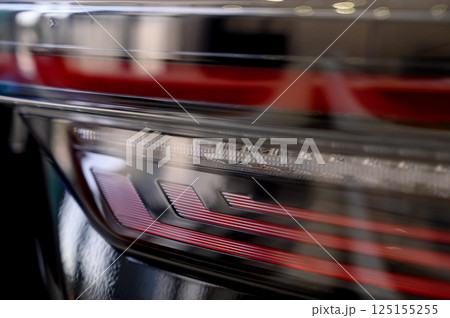 Close up of rear taillight on a vehicle 125155255