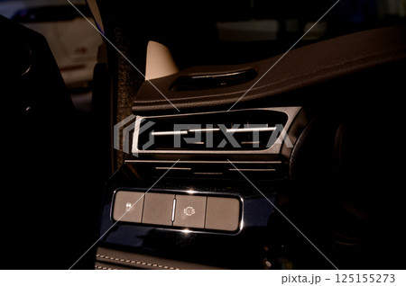 Car air conditioner close-up. Air conditioner flow inside the car. Car air conditioner close-up. Air conditioner flow inside the car. 125155273