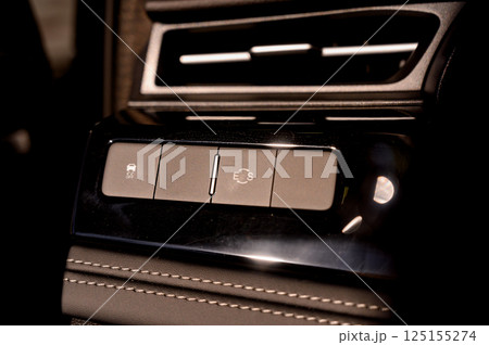 Car air conditioner close-up. Air conditioner flow inside the car. 125155274