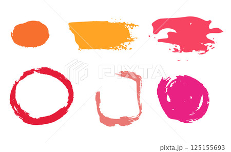 Set of grunge dirty design elements abstract vector illustration 125155693