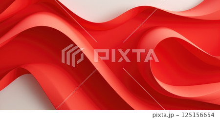 Abstract red flowing waves with smooth curves and dynamic movement Abstract red flowing waves with smooth curves and dynamic movement 125156654