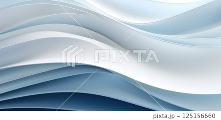 Abstract layers of smooth blue and white curves Abstract layers of smooth blue and white curves 125156660