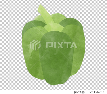 辣椒粉(綠色)的水彩插圖 辣椒粉(綠色)的水彩插圖 125156733