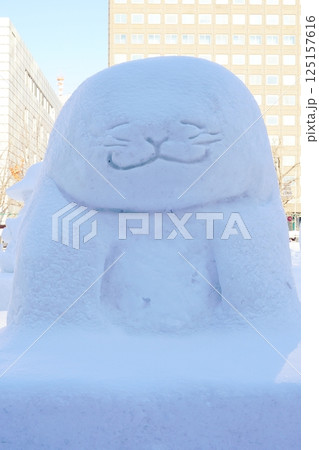 冬の風物詩 さっぽろ雪まつり大通会場の風景 125157616
