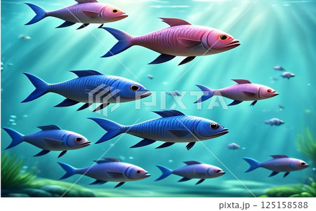 熱帯の海の熱帯魚 熱帯の海の熱帯魚 125158588