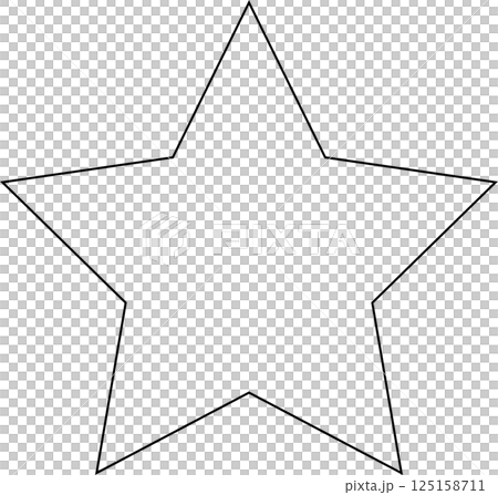 シンプルで使いやすい星型　ベクター素材 125158711