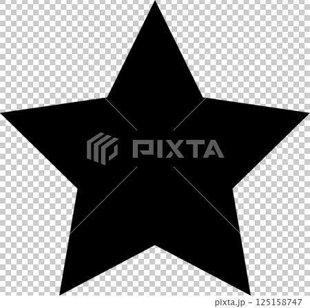 簡單的星形圖示向量素材 簡單的星形圖示向量素材 125158747