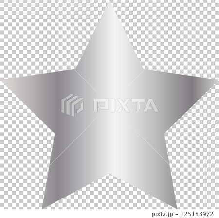 銀色の星型ベクター素材 銀色の星型ベクター素材 125158972