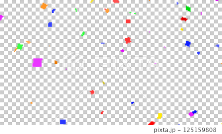 8bit retro game: Colorful pixelated confetti 125159808