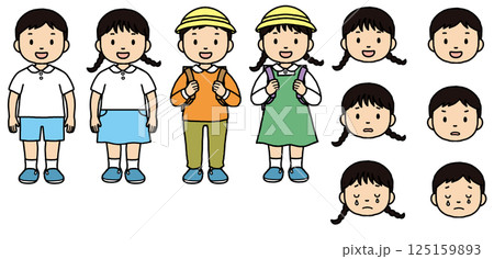小学生の男の子と女の子 125159893