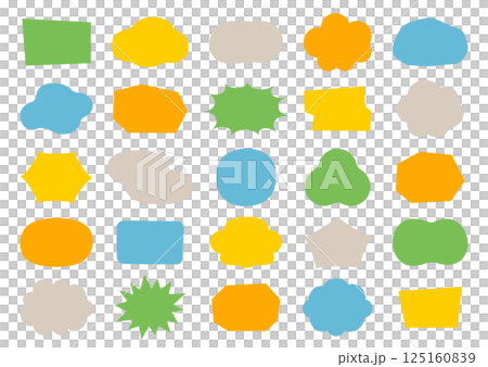 語音氣泡框簡單背景框附件裝飾插圖向量變化無線條 125160839